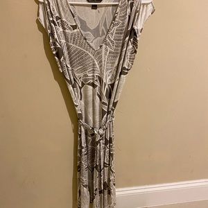 Tommy Bahama White/Tan Floral Design Dress Sz. XS